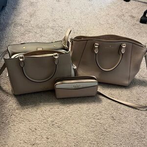Kate Spade beige bag/wallet set